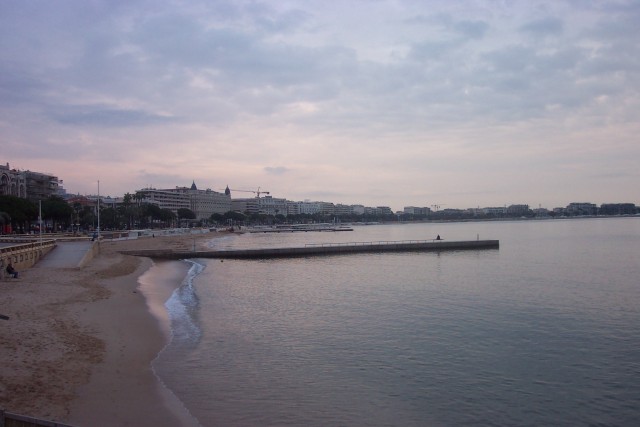 Cannes is the site of the very famous Cannes Film Festival.  There is a short strip of beautiful beach with a strip of very very expensive clothing stores facing it.  Everywhere we looked we saw old ladies wearing thousands of dollars worth of clothes. I fit right in, seeing as I was wearing a stained sweatshirt and dirty jeans.