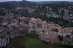 This is a panoramic of the town around the castle from above, L to R, 1 of 2.