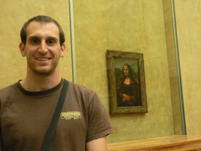 ... and yes, I jostled the other tourists out of the way to get a shot of myself with the Mona Lisa...