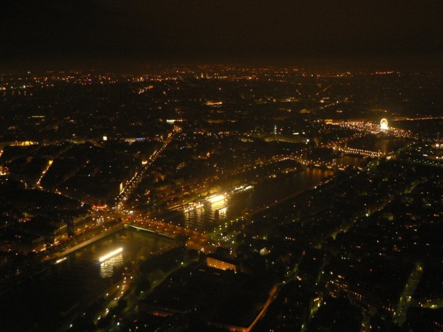 The view of Paris at night from the top was amazing.