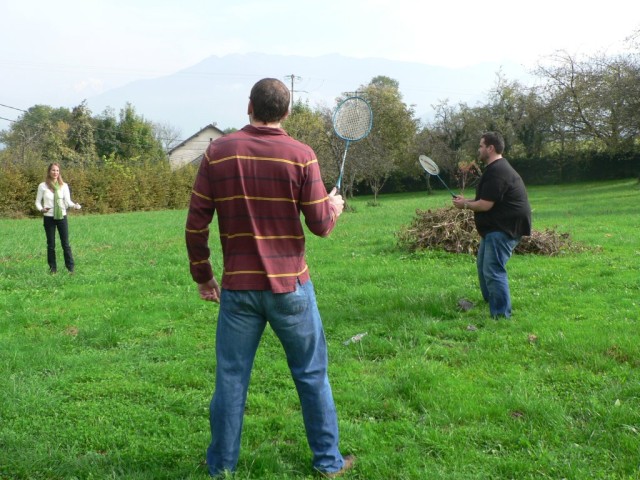 And then next we played badminton, or something vaguely resembling badminton.