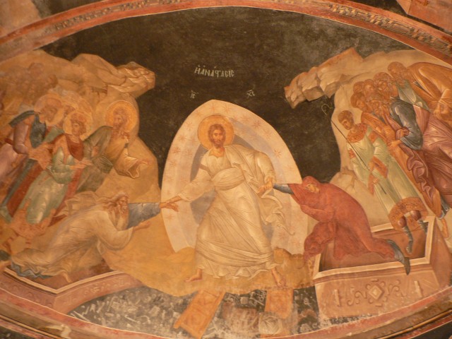 One of the many beautiful frescos in the Chora church