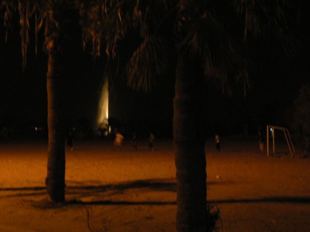 Soccer game on the beach