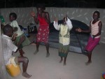 Some of the children in the village came by to sing and dance for us that night.  Elizabeth says that they choreograph a new show for her almost every night!