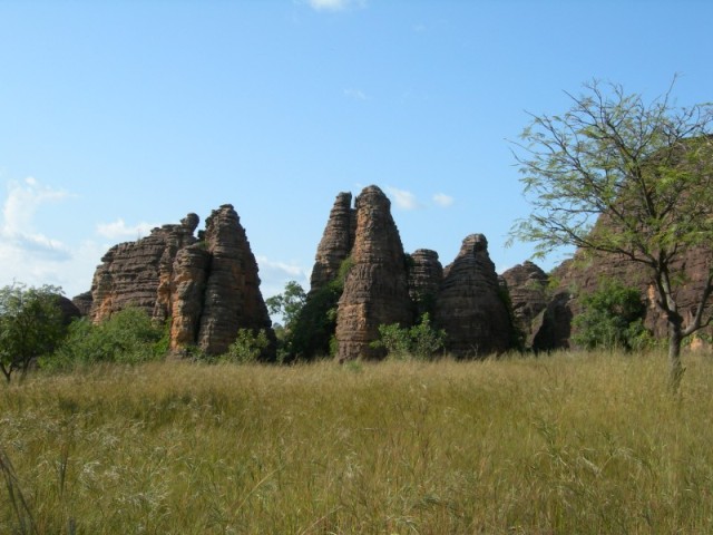 These rocks stand at the entrance.