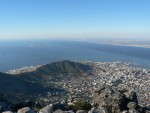 The city of Cape Town surrounds the mountain.  Here is a view of a piece of it.