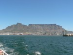 Here we are on a ferry heading from Cape Town out to Robbin Island.