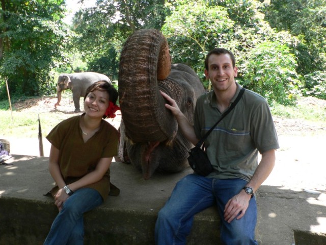 I challenged this elephant to a goofy grin contest.  What do you think?  I've definitely got him beat!