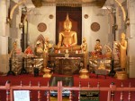 Inside a Buddhist temple.