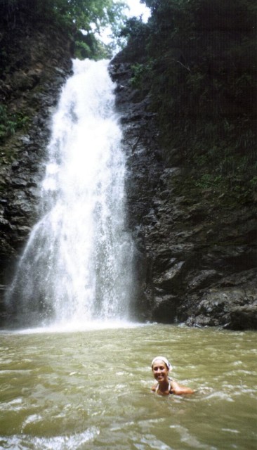 ...which ended at a swimming hole complete with a waterfall.