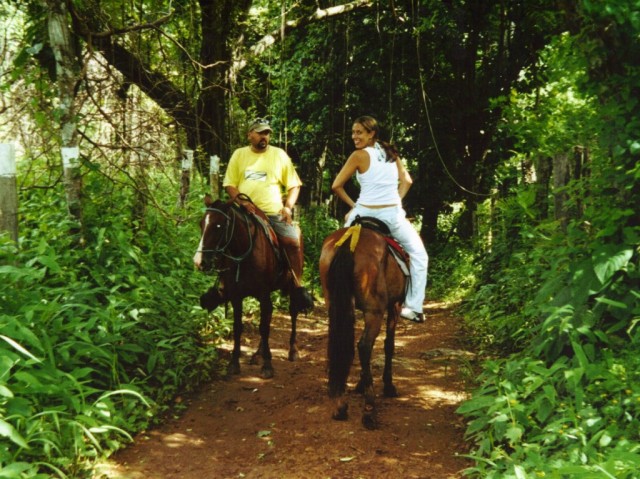 ..but we decided to take it a little easier with a horseback ride through the jungle.