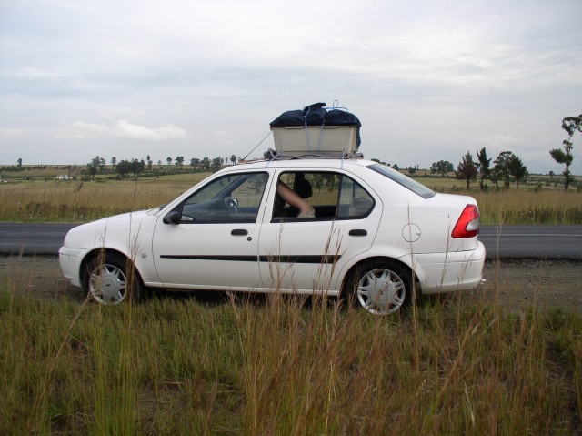 Yes, I drove off the road.  Yes, we had a flat tire, actually TWO flat tires.  No, we only had one spare.  No, neither of the two closest towns had a tire shop.  Yes, we were stranded.