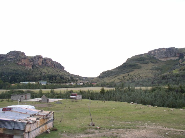 the Caledonspoort Border Post as seen from the Lesotho side