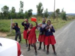 The school kids loved to have their pictures taken.  They would say "Shoot me, shoot me!!"