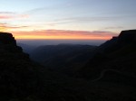 sunrise over the Sani Pass