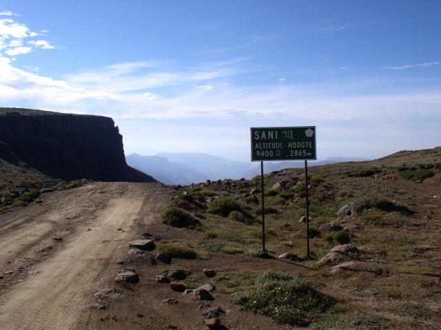 One of the peaks near the Sani Pass is the second highest point in all of Africa, next to Mt. Kilimanjaro.