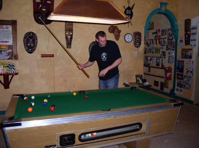 We arrived at Durbin in mid-afternoon, settled in and played some pool before dinner.