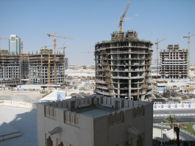 This was the view from my hotel room at the 4 Seasons in Doha.  As you can see, they are in the process of constructing a whole new area of the city.  From a single nearby vantage point I believe that I could count 13 highrises under construction.
