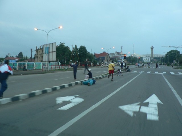 Early in the morning the streets of Addis were filled with men running and working out.  Haile Gebrselassie is a celebrity here, he even has a major boulevard named after him.