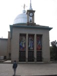 The original church had been destroyed in the Muslim-Christian wars.  This current church was built in 1961 by Haile Selassie.