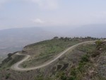 The winding road down into the gorge.  This road was recently completed by a Japanese construction company.