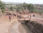 Sara and Maya follow Thomas to another church.  Since these churches were carved straight down into solid rock, water drainage is very important and their system still functions very well today.