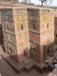 This is the same church from a different angle.  Remember, all of this was one solid piece of rock when construction began, and this church was carved out of it.  Incredible!