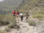 These boys were very cute and isisted on holding hands with Sara and Maya to help them up the steep at times hike to the church.