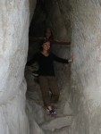 On top of the mountain, this tunnel led right up into the rock and into the church.  It was very well concealed and very cool!