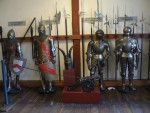 The castle had a large collection of medieval armor.