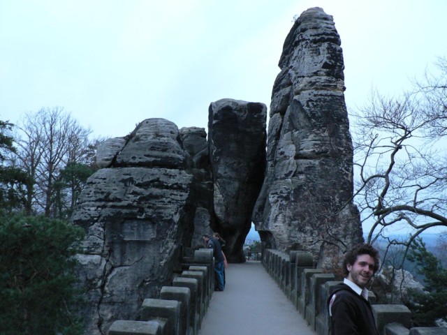 It was quite peaceful and beautiful from up here.  Before we left we had dinner at the panoramic restaurant at the Bastei Berghotel.