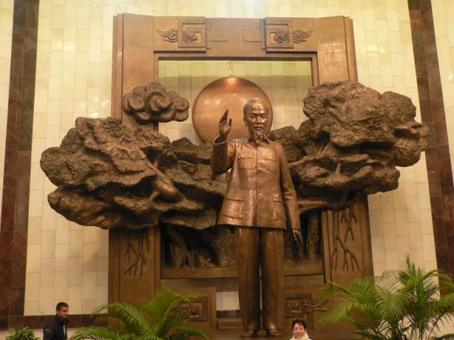 "Uncle Ho's" statue at his nearby museum.