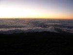 It was my first time to see a sunset above the clouds.