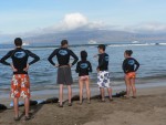 Sara, Kevin, Stephanie and I decided to take surfing lessons in Lahaina.