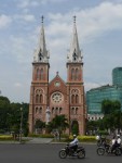 This is one of the landmarks of Ho Chi Minh, the Notre Dame cathedral.  It was modeled after the one in Paris.