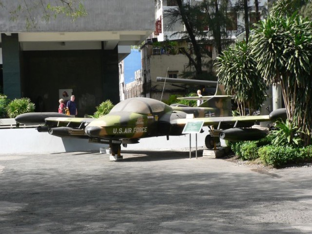 This was on display outside of the War Remnants Museum, formerly called the Chinese and American War Crimes Museum.  It is a tough museum to stomach.  I didn't take any pictures inside.