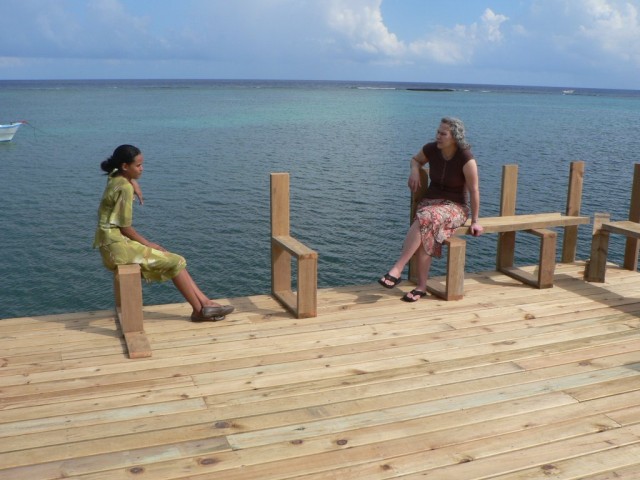 Sister Maira's family were finishing the reconstruction of a pier that had been destroyed in hurricane Mitch.