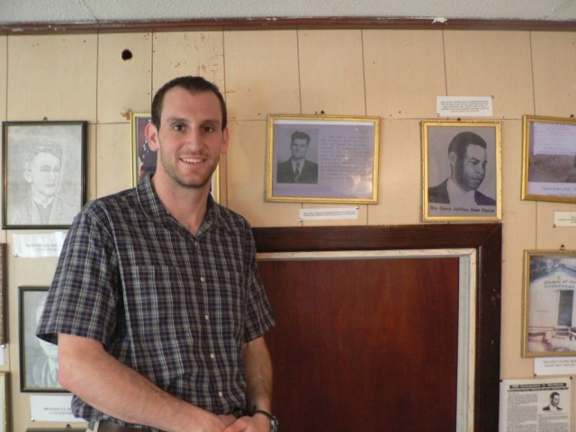 Outside the door of the room where I was staying, I discovered a picture of my great grandfather on the wall.  He was an evangelical minister who had visited the island 50 years before me.