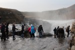 The spray from the waterfall turned this viewing area into a sheet of ice - walking was treacherous!