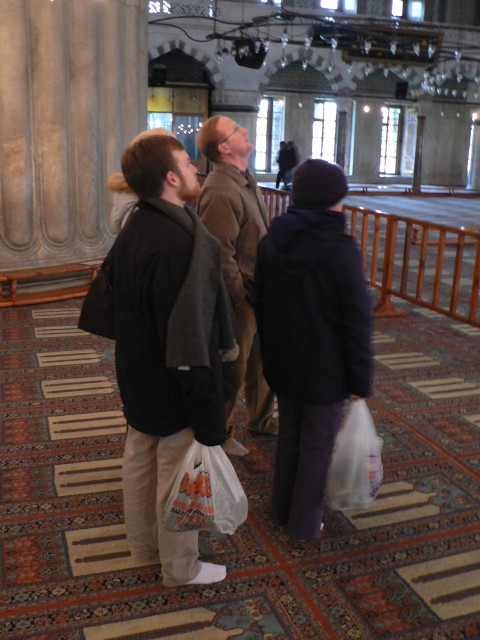 Since it is still used as a mosque, we were required to remove our shoes while we were inside.