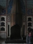 This is the fireplace in the sultans bedroom.  Every inch of wall was covered with ornate tiles.