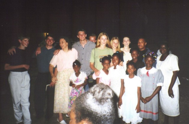 Dean, Doug and some of the Jamaican youth join us for a farewell group picture.