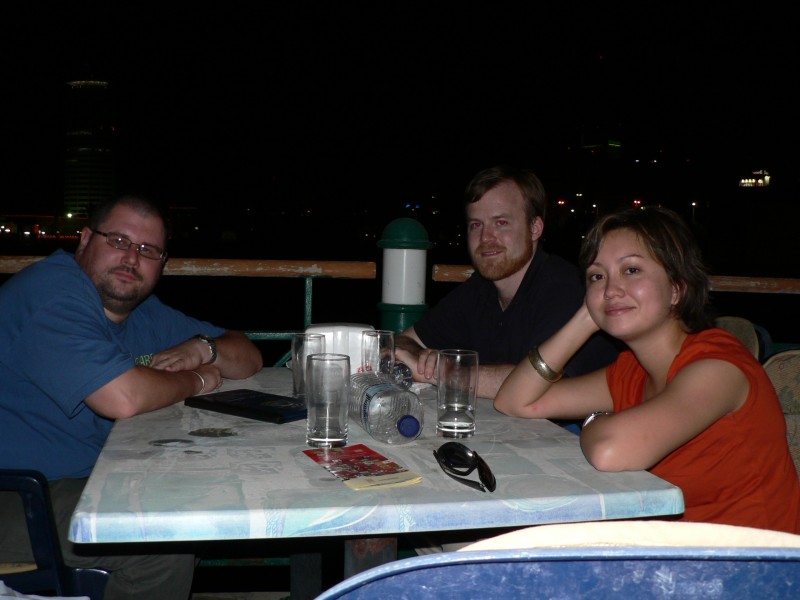 Later on that evening we had dinner outdoors on the corniche.  It was a nice night, great company, and a horribly inappropriate conversation.  :-)