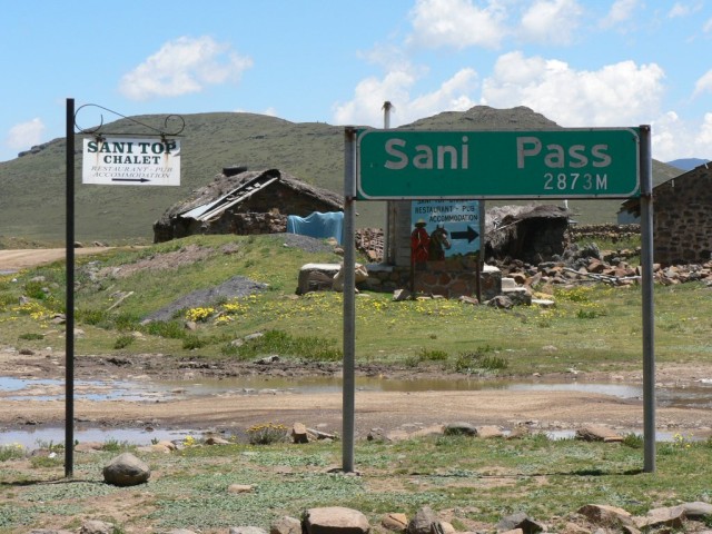 And we made it!  We are just inside the border of Lesotho here.  Completely surrounded by mountains, Lesotho has the highest low point of any country in the World at 1400 meters.