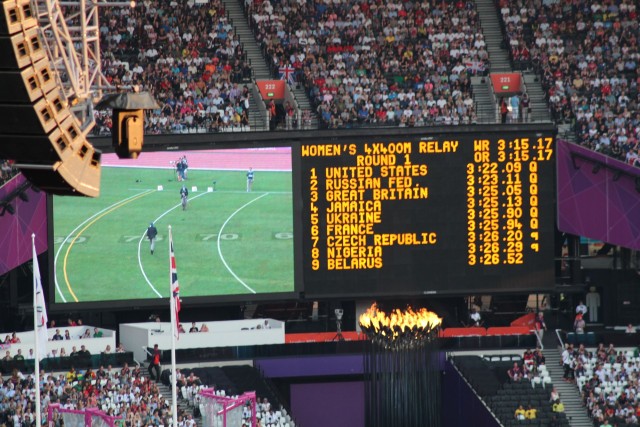 In the finals USA dominated the field by over 3.5 seconds, with Russia getting the silver.