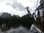 Naturally, as soon as we got back from fishing for piranhas, it was time for a swim. In the same river.