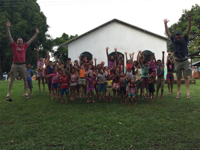 These children were so cute! They sang us a song and then we talked them into doing a jumping pic with us.