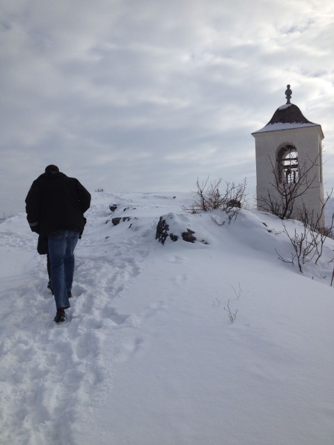 The final trek up to the monastery had to be done on foot.
