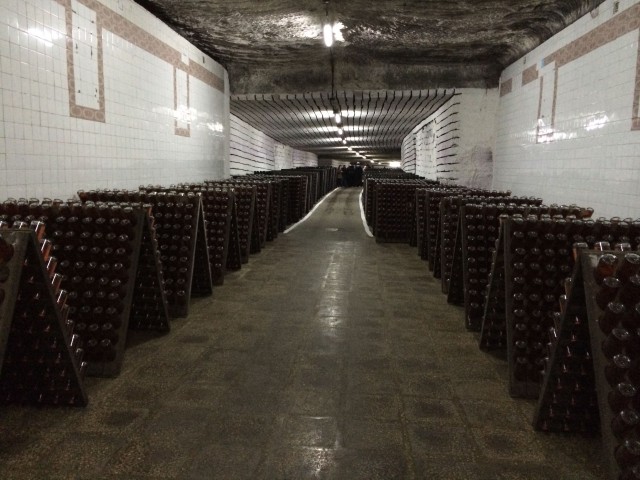 It is also housed in old limestone mines. Moldova used to be where all of the grapes from the USSR were shipped to be processed. Now it has a wealth of left over wine production infrastructure.