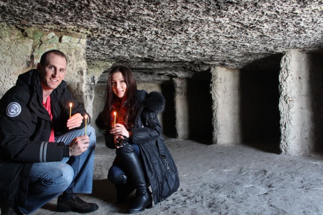 These caves are underneath the monastery in the cliff wall. Monks come here and spend hours with no food or water, just praying and meditating.